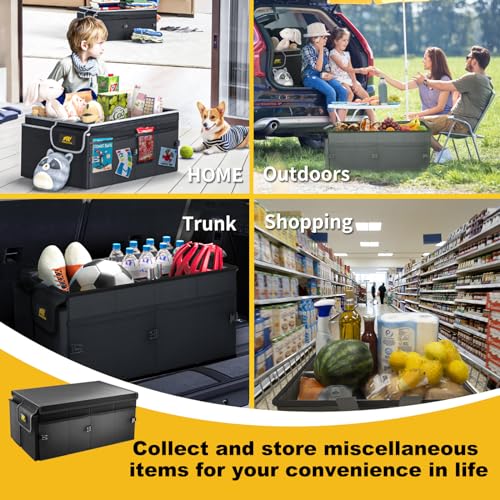 MIKKUPPA Collapsible Car Trunk Organizer with Lid