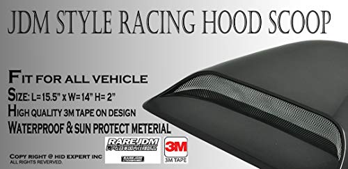 ICBEAMER Black Hood Scoop - Aero Dynamic Car Accessory