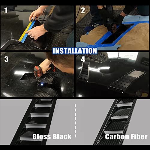 Black Car Hood Scoop Cover - WENJTP Hoods Vents