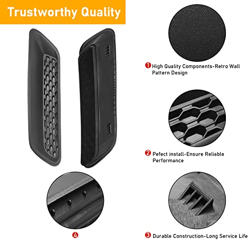 Dodge Ram Hood Vent Bezels Set - Black