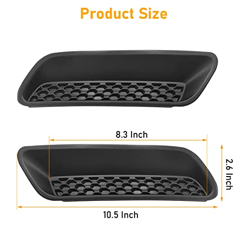 Dodge Ram Hood Vent Bezels Set - Black