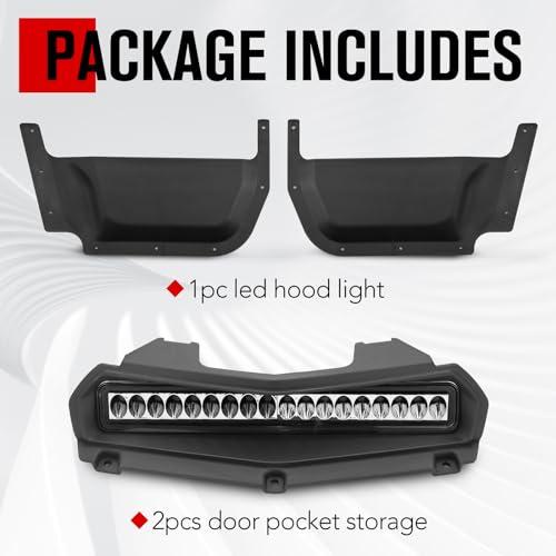 LED Hood Scoop Light & Door Storage for Yamaha Wolverine RMAX