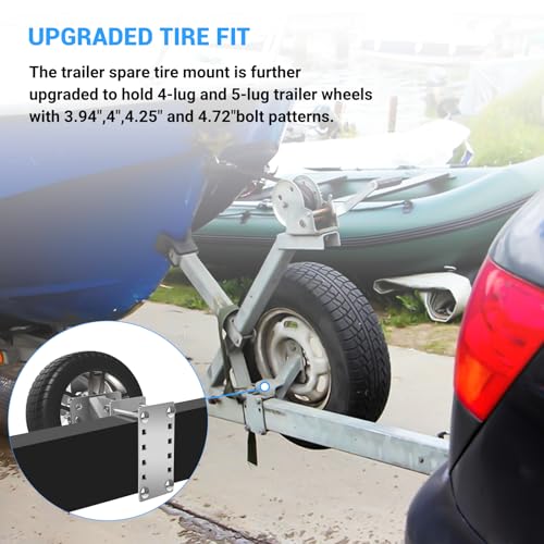 Yaheeda Stainless Steel Spare Tire Carrier for Trailers