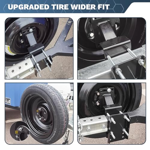 Lockable Spare Tire Carrier for Utility & Boat Trailers