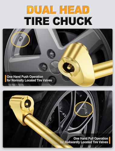 Heavy Duty Dual Head Air Chuck Set for Cars
