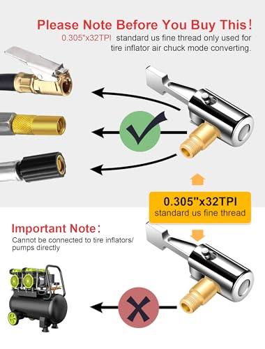 Metal Locking Tire Chuck with Standard Valve Thread