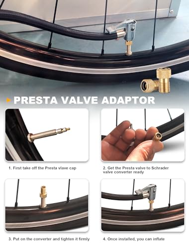 LUMITECO 20'' Tire Inflator Hose Adapter with Accessories