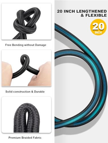 LUMITECO 20'' Tire Inflator Hose Adapter with Accessories