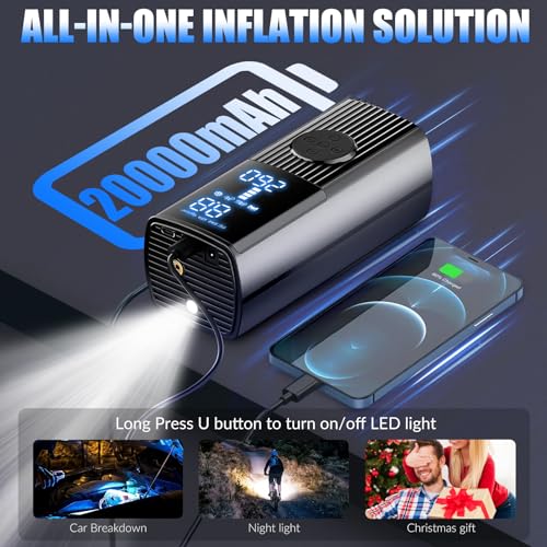 KEPEAK Portable Air Compressor - 20000mAh Tire Inflator