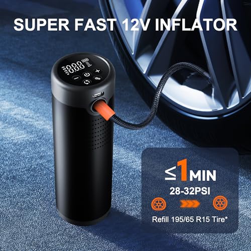 Whiosey 150 PSI Tire Inflator Portable Air Compressor