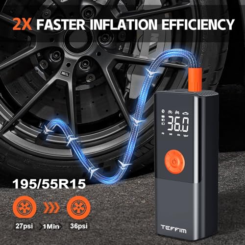 Portable Tire Inflator with Digital Gauge - 150 PSI