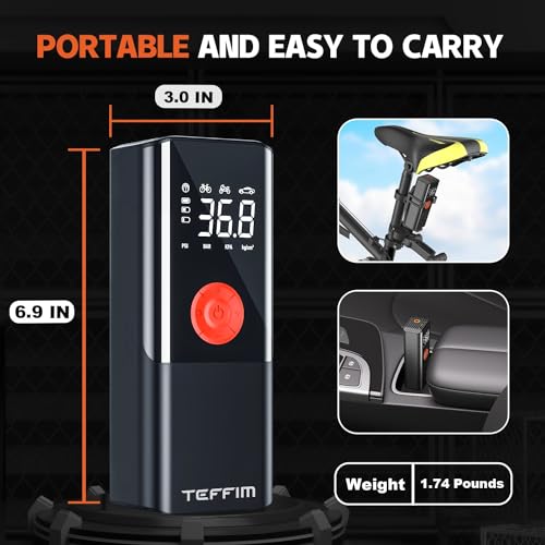 Portable Tire Inflator with Digital Gauge - 150 PSI