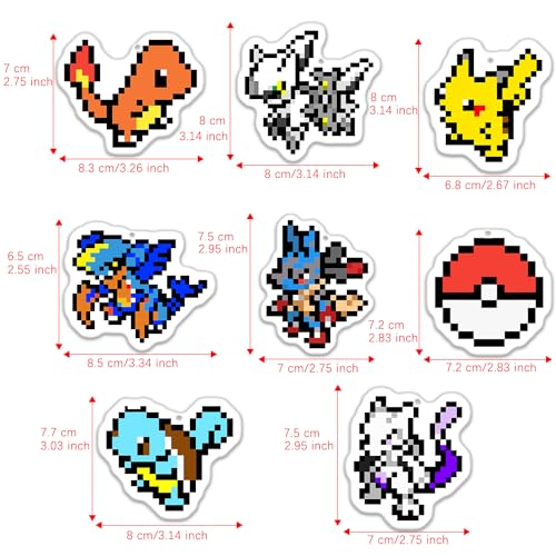 Pixel Retro Game Car Air Fresheners (8Pack Black Ice)
