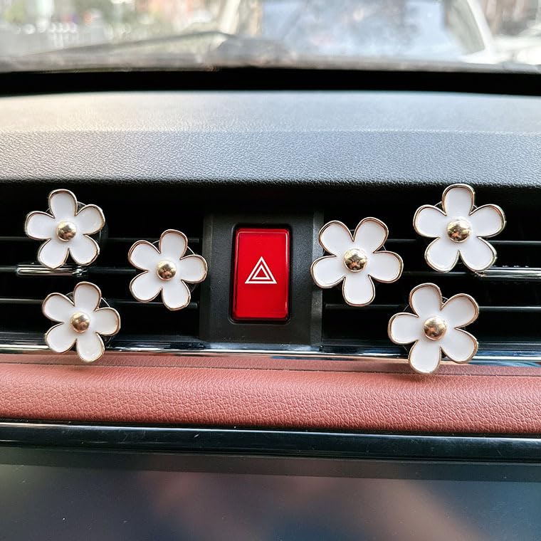 Daisy Flower Air Vent Clips for Car Interior Décor