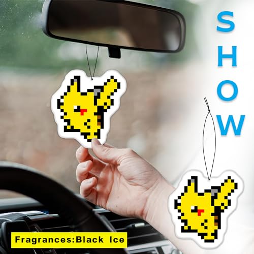 Pixel Retro Game Car Air Fresheners (8Pack Black Ice)