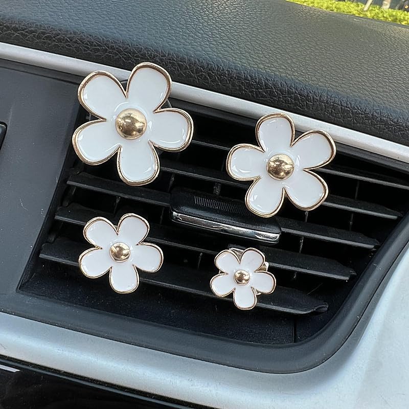 Daisy Flower Air Vent Clips for Car Interior Décor