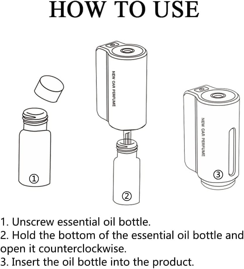 Car Aroma Diffuser Kit with 3 Oils