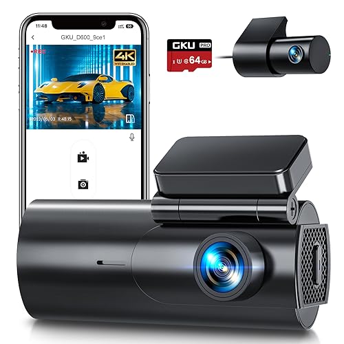 4K Dual Dash Cam with WiFi & App Control