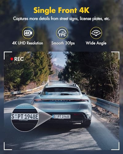 4K Dual Dash Cam with WiFi & App Control