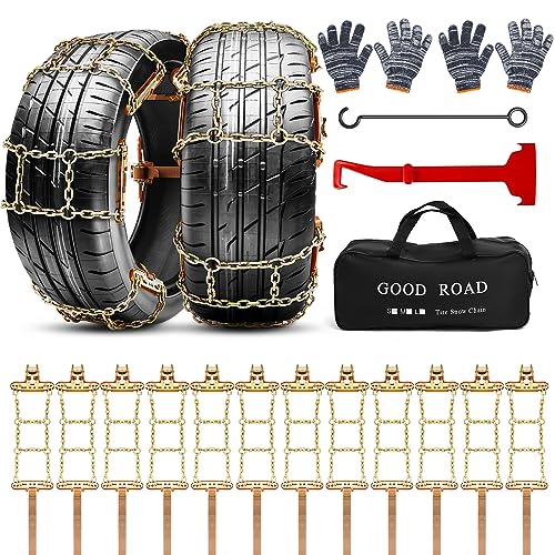 Adjustable SUV Truck Pickup Snow Chains, Quick Installation