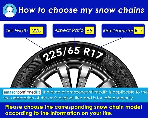Easy Install Snow Chains Set for Car, SUV, Truck