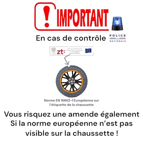 XX-LARGE Snow Tire Socks | Mountain Law Compliant & High Performance