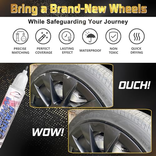 Gloss Black Wheel Touch Up Paint Pen, Easy Repair Kit