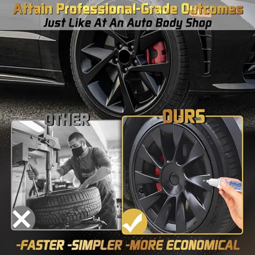 Gloss Black Wheel Touch Up Paint Pen, Easy Repair Kit