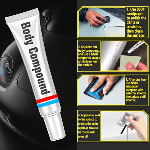 Rosewood Black Car Scratch Repair Kit, 3-In-1 Formula
