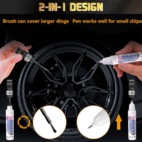 Gloss Black Wheel Touch Up Paint Pen, Easy Repair Kit