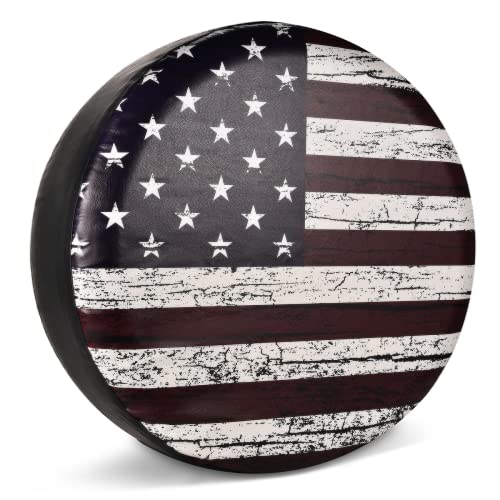 USA Flag Spare Tire Cover for Jeep RV