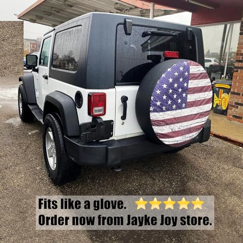 USA Flag Spare Tire Cover for Jeep RV