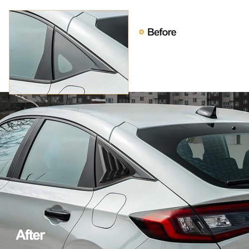 Racing Style Rear Side Window Louvers for Honda Civic