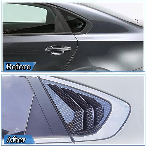 Carbon Fiber Rear Window Louvers for Kia Forte