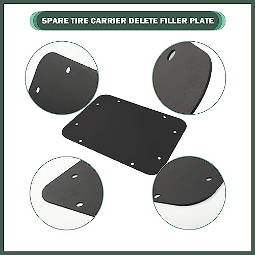 Aluminum Spare Tire Carrier Delete Filler Plate Set