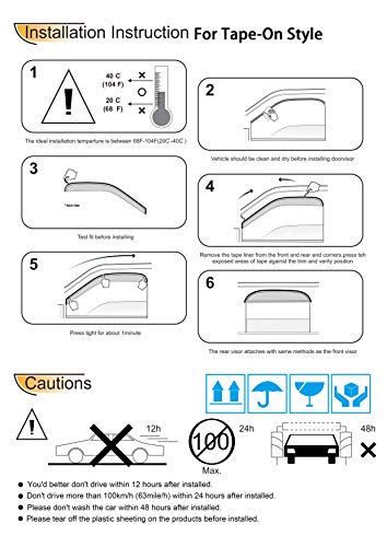 Deebior Window Visor Shade for 2007-2016 MDX