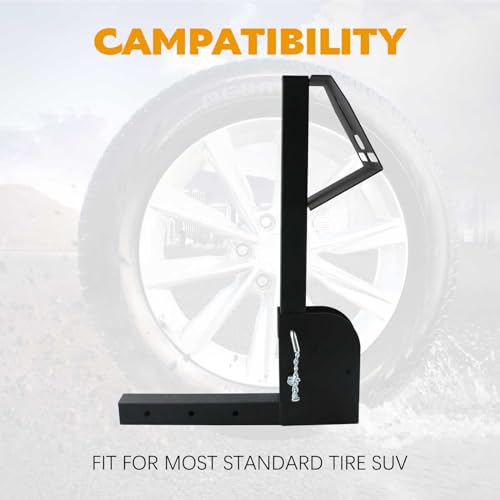 Trailer Hitch Spare Tire Carrier for SUV, 2-inch