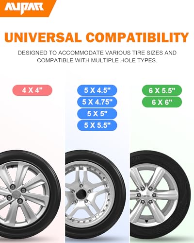 Aupar Heavy-Duty Spare Tire Mount Bracket for Trailer