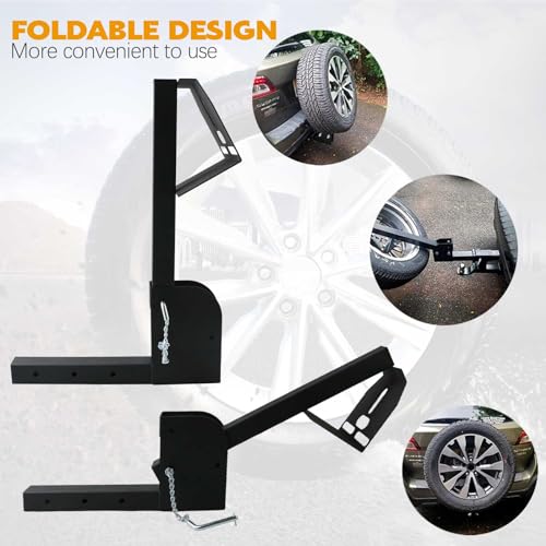 Trailer Hitch Spare Tire Carrier for SUV, 2-inch