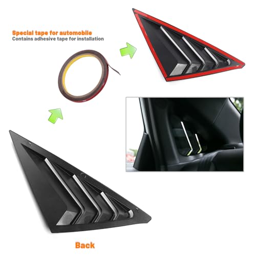 Racing Style Rear Side Window Louvers for Honda Civic