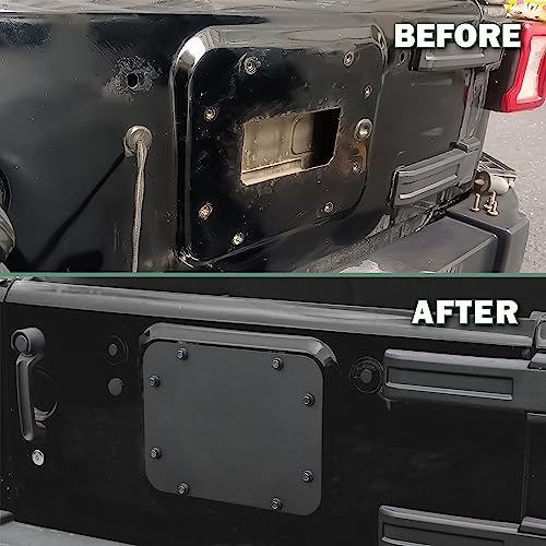 Aluminum Spare Tire Carrier Delete Filler Plate Set