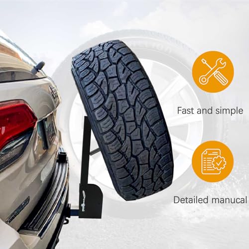 Trailer Hitch Spare Tire Carrier for SUV, 2-inch