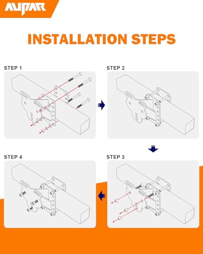Aupar Heavy-Duty Spare Tire Mount Bracket for Trailer
