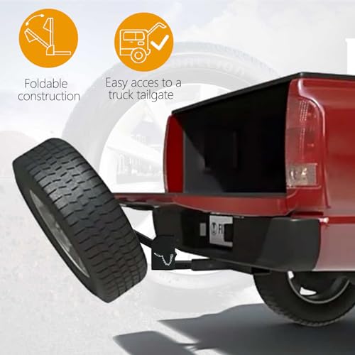 Trailer Hitch Spare Tire Carrier for SUV, 2-inch