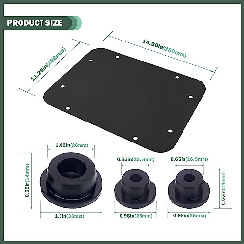 Aluminum Spare Tire Carrier Delete Filler Plate Set