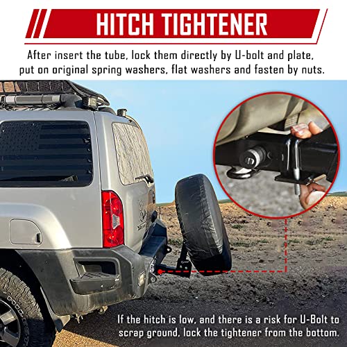 Foldable Hitch Mount Spare Tire Carrier with Lock