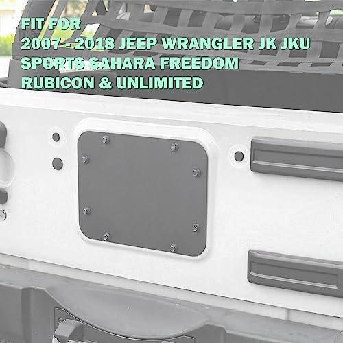 Aluminum Spare Tire Carrier Delete Filler Plate Set