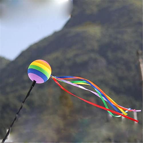 Rainbow Ribbon Car Antenna Topper - Vehicle Decoration