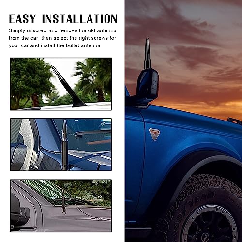 Ziciner Car Bullet Antenna: Universal Exterior Decor Accessory