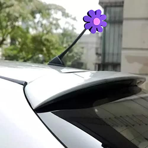 Purple Daisy Car Antenna Topper - Cute Dashboard Accessory